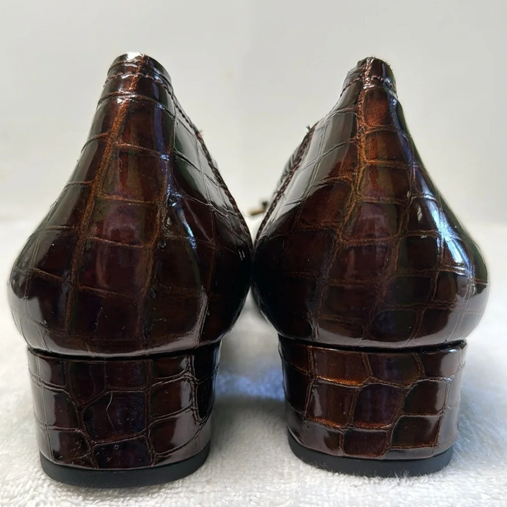 Sabrinas Brown‎ Alligator Pumps Size 40 or US 9.5-10